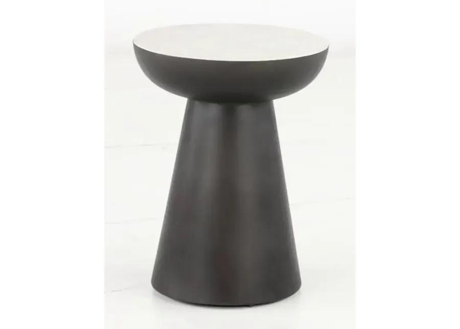 Circularity Black and White End Table