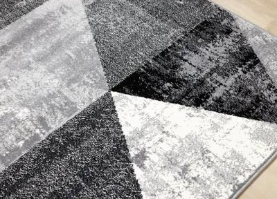 Century Black, White & Gray 5 x 8 Geometric Area Rug