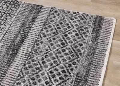 Evora Gray Striped 6 x 9 Area Rug