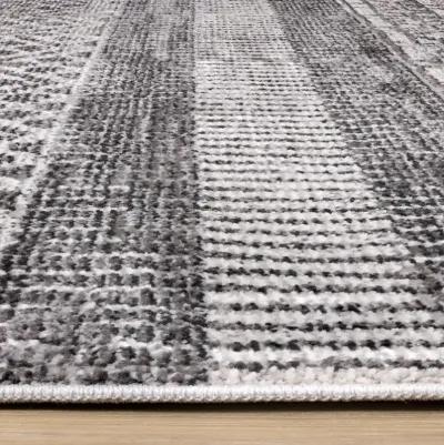 Evora Gray Striped 6 x 9 Area Rug