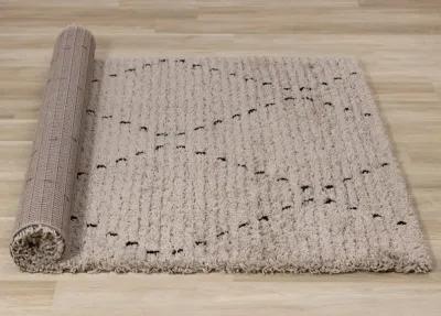 Rondo Beige Diamond Stitch 8 x 10 Shag Rug