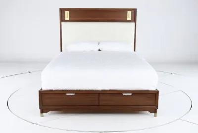 Margo Walnut Brown Queen Storage Bed