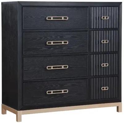 Charlotte Black and Gold Chest of Drawers