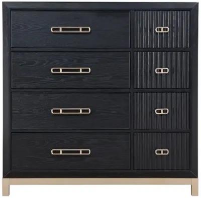 Charlotte Black and Gold Chest of Drawers