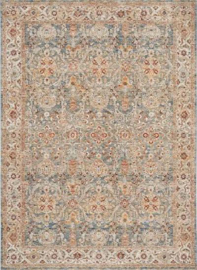 Sahar 5 x 8 Vintage Blue Area Rug