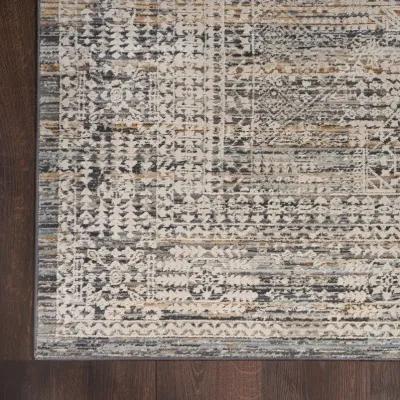 Lynx 5 x 8 Boho Slate Blue Area Rug