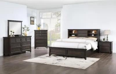 Stratford Brown Queen Storage Bed