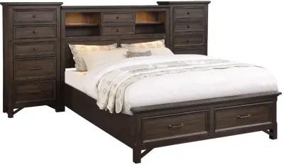 Stratford Brown Queen Storage Bed