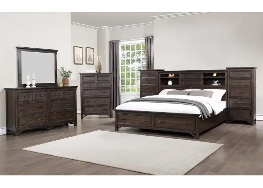 Stratford Brown King Storage Bed