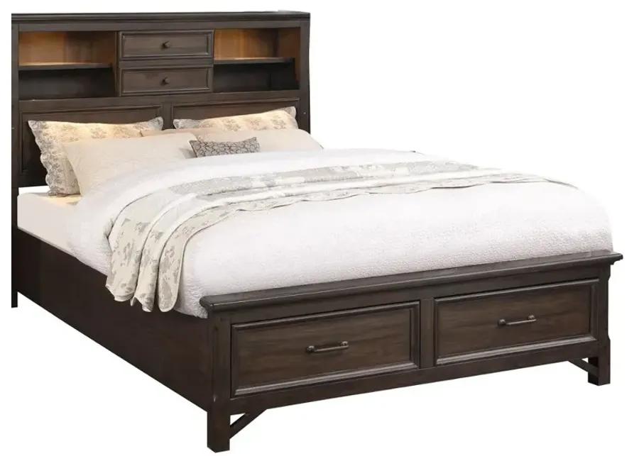 Stratford Brown King Storage Bed