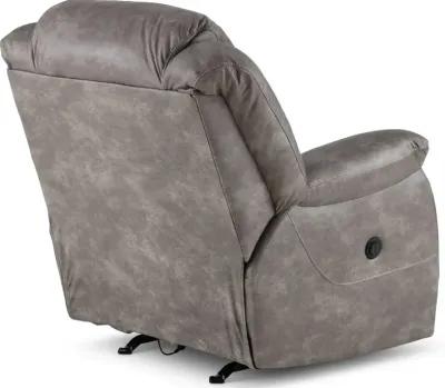 Blockbuster Pewter Power Rocker Recliner