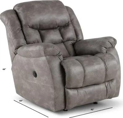 Blockbuster Pewter Power Rocker Recliner