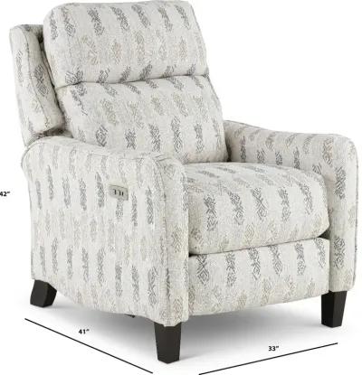 Legend Pebble White Printed Power Rocker Recliner