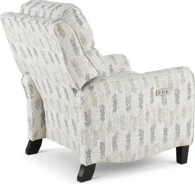 Legend Pebble White Printed Power Rocker Recliner