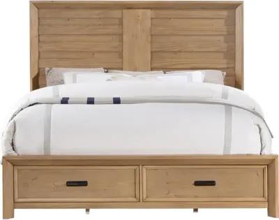 Brayden Light Brown King Storage Bed