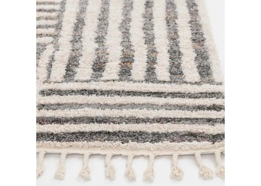 Vita 5 x 7 Melly Cream Striped Area Rug