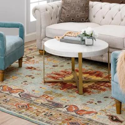 Pandora 5 x 8 Covetous Blue Area Rug