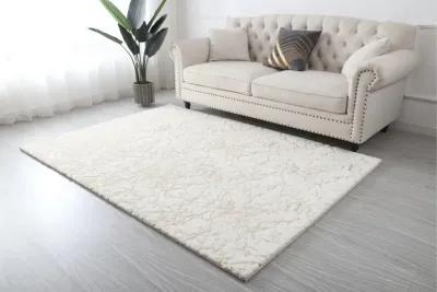 Metallica 5 x 7 White Scattered Lines Area Rug