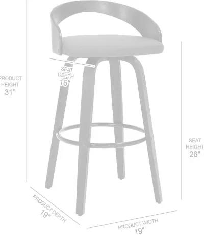 Sonia Gray and Black Swivel Counter Height Stool