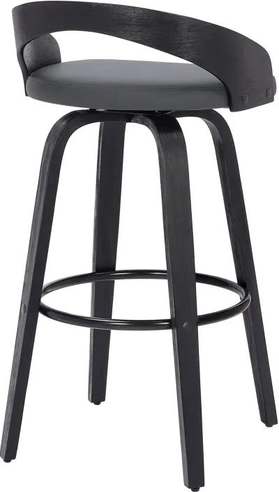 Sonia Gray and Black Swivel Bar Stool