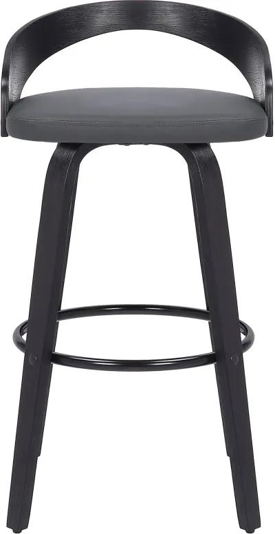 Sonia Gray and Black Swivel Bar Stool