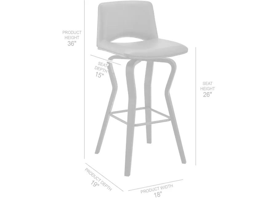 Gerty Gray Swivel Counter Height Stool