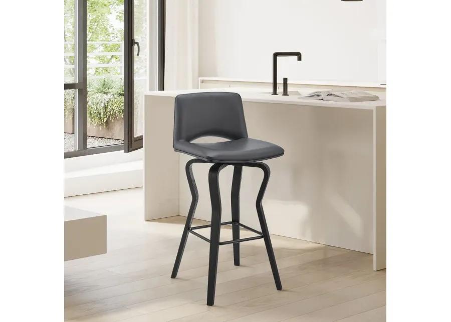 Gerty Gray Swivel Counter Height Stool