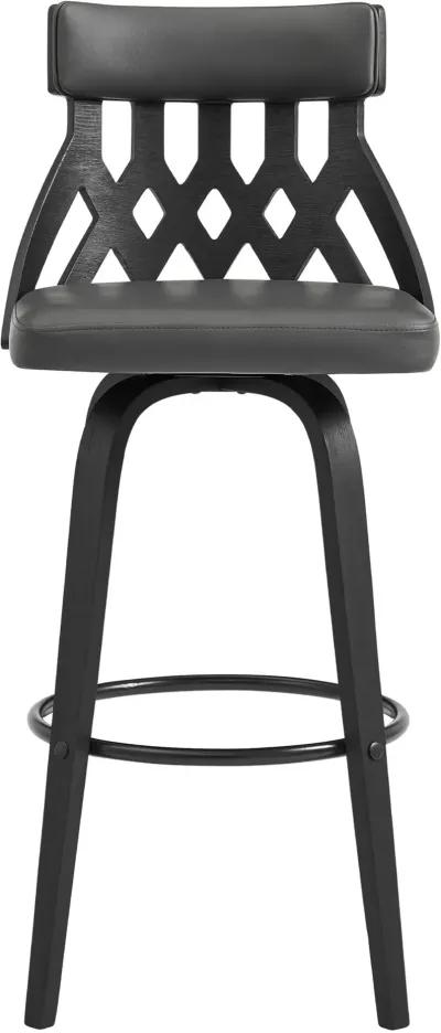 Crux Black Swivel Bar Stool