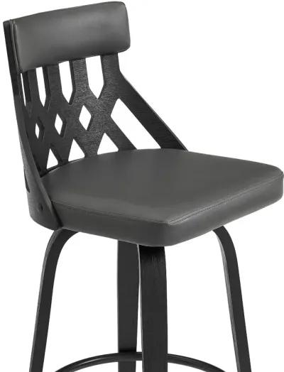 Crux Black Swivel Bar Stool