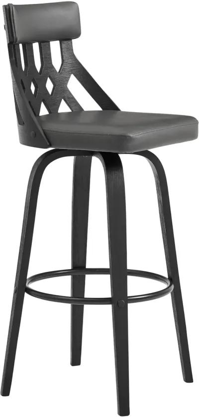 Crux Black Swivel Bar Stool