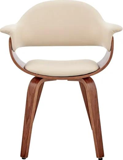 Adalyn Cream and Walnut Dining Room Chair