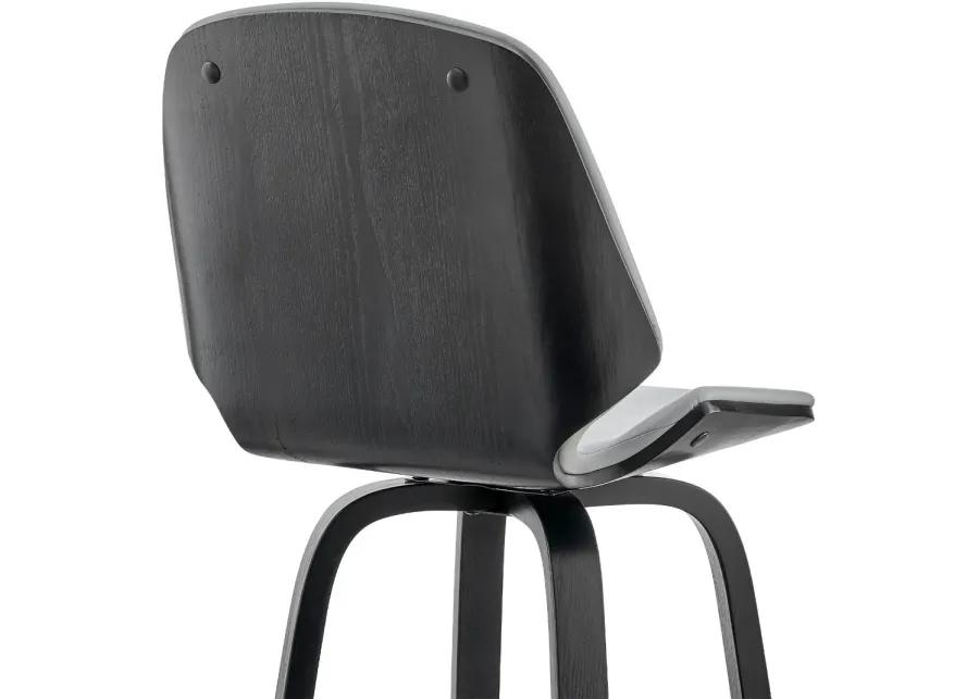 Arabela Gray and Black Swivel Counter Height Stool