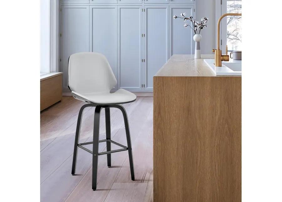 Arabela Gray and Black Swivel Counter Height Stool