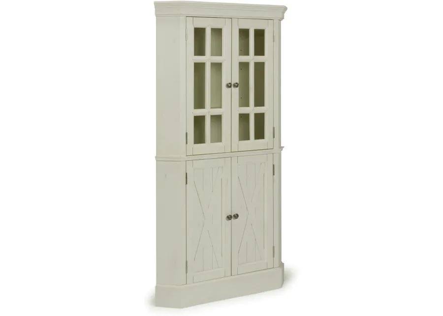 Seaside Lodge Off-White Corner China Cabinet