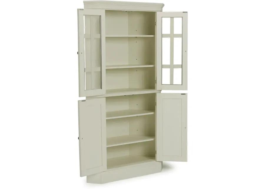 Seaside Lodge Off-White Corner China Cabinet