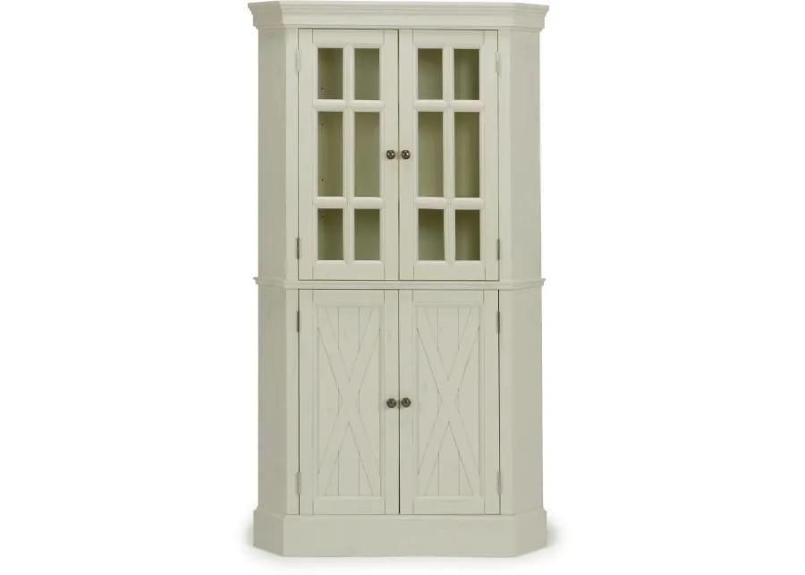 Seaside Lodge Off-White Corner China Cabinet