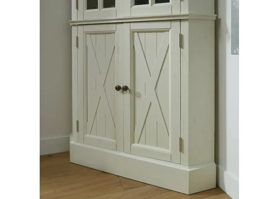 Seaside Lodge Off-White Corner China Cabinet