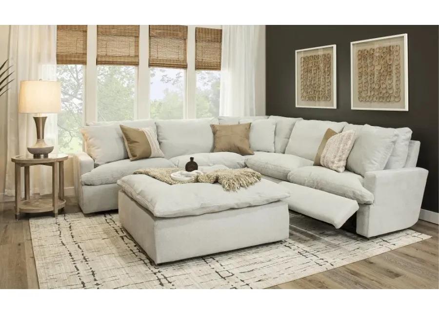 Stratus Cement White 3-Piece Reclining Sectional