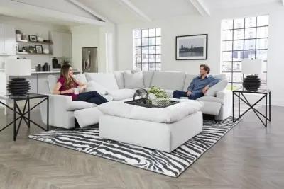 Stratus Cement White 3-Piece Reclining Sectional