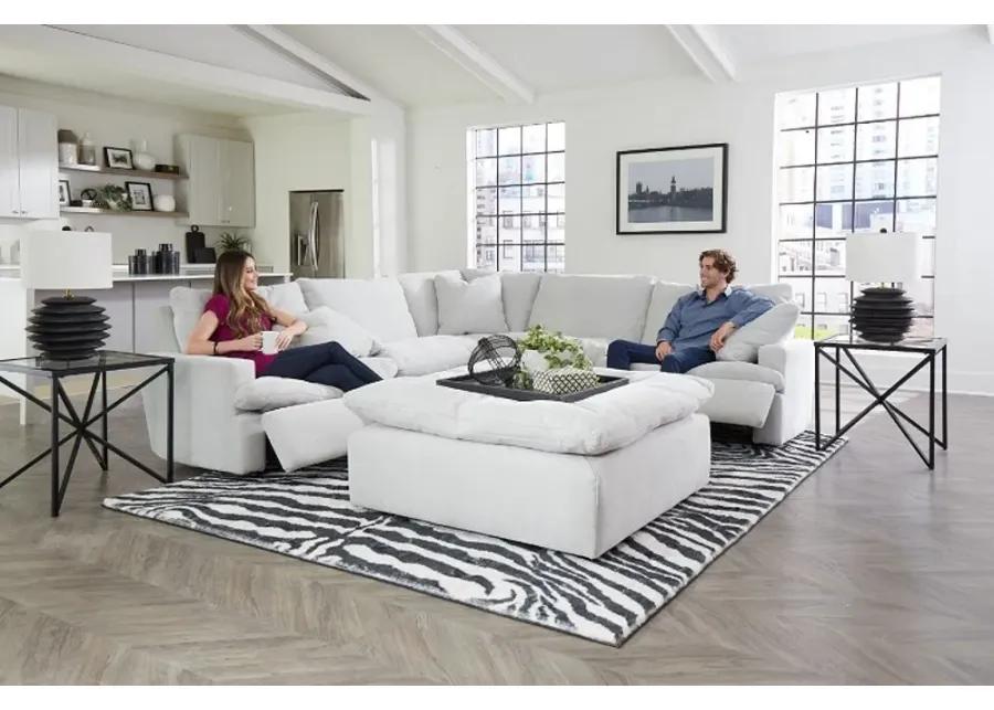 Stratus Cement White 3-Piece Reclining Sectional