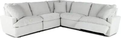 Stratus Cement White 3-Piece Reclining Sectional