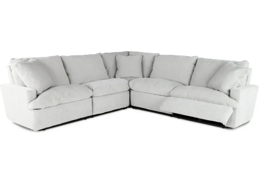 Stratus Cement White 3-Piece Reclining Sectional