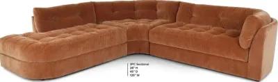 Juniper Ginger Orange 3 Piece Sectional