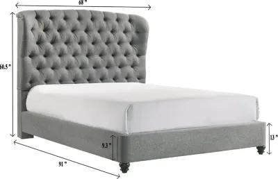 Lyla Gray Queen Upholstered Bed