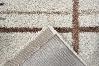 Granada 5 x 8 Plaid Rust and Ivory Area Rug