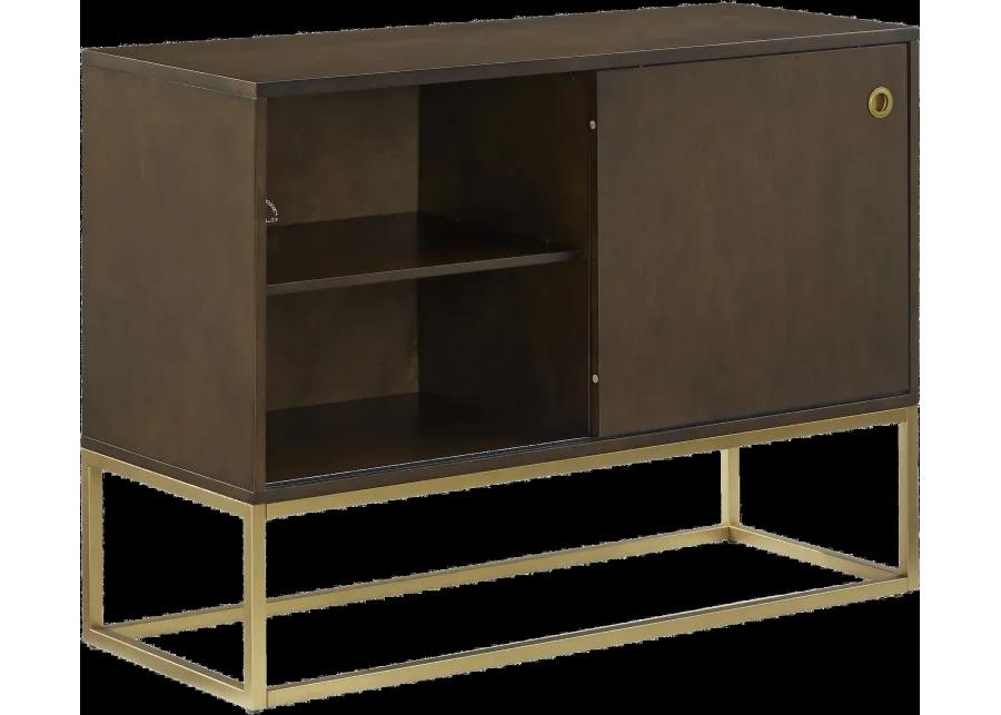 Byron Media Console with Gold Base