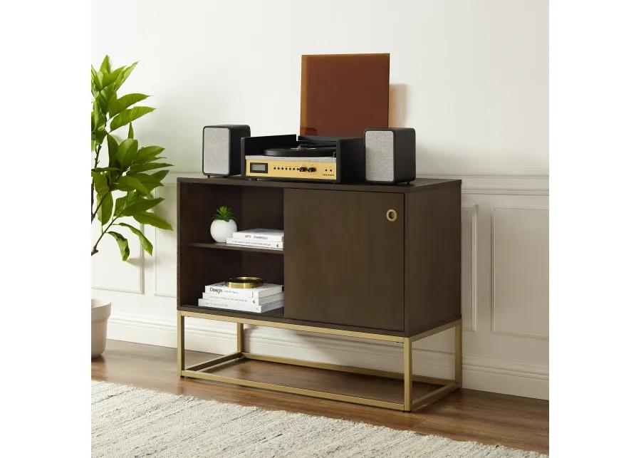 Byron Media Console with Gold Base