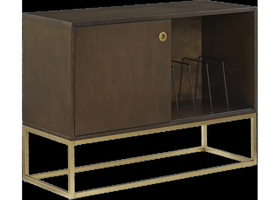 Byron Media Console with Gold Base