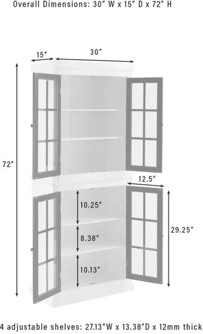 Cecily White Tall Storage Cabinet