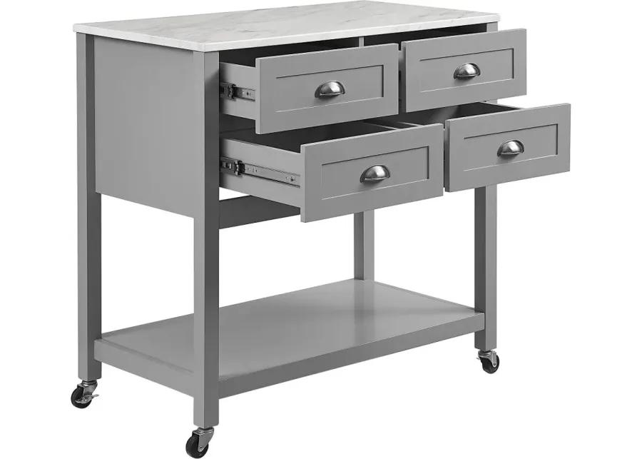 Connell Gray Kitchen Island